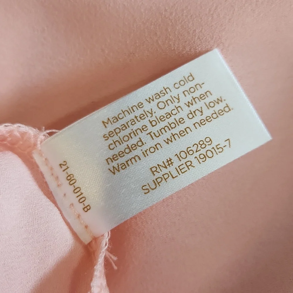 Decree Sheer Peach Blouse, XL - Picture 10 of 10